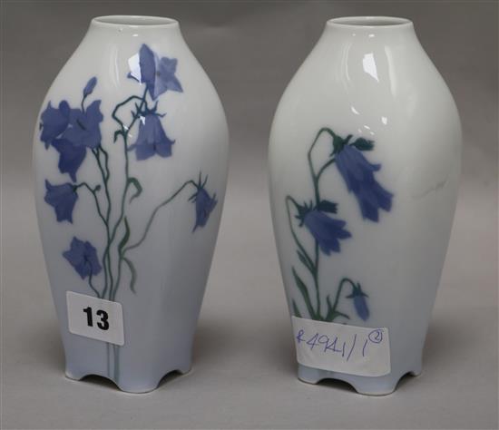 Two small Copenhagen vases